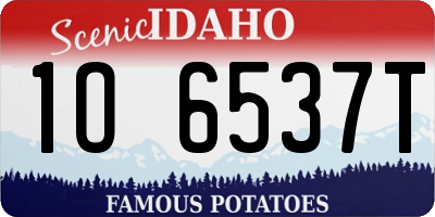 ID license plate 1O6537T