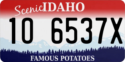 ID license plate 1O6537X