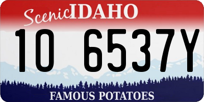 ID license plate 1O6537Y