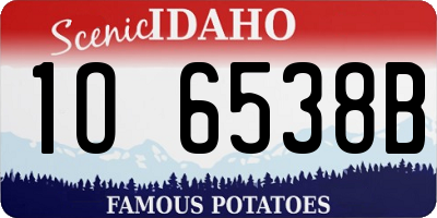 ID license plate 1O6538B