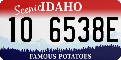ID license plate 1O6538E