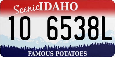 ID license plate 1O6538L