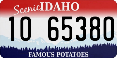 ID license plate 1O6538O
