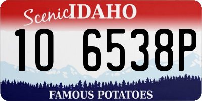 ID license plate 1O6538P
