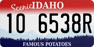 ID license plate 1O6538R