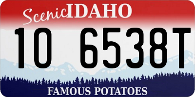 ID license plate 1O6538T