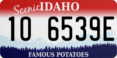 ID license plate 1O6539E