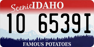 ID license plate 1O6539I