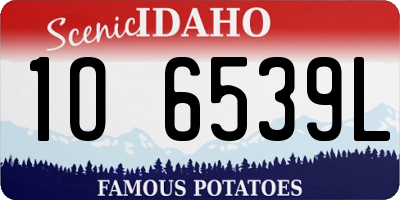 ID license plate 1O6539L