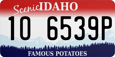 ID license plate 1O6539P