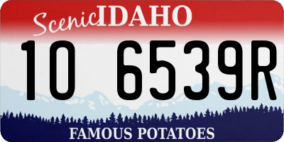 ID license plate 1O6539R