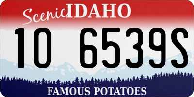 ID license plate 1O6539S