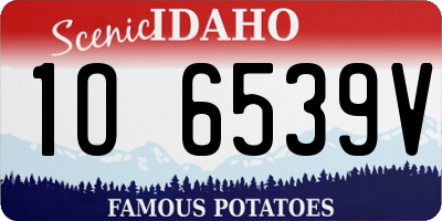 ID license plate 1O6539V
