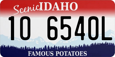 ID license plate 1O6540L