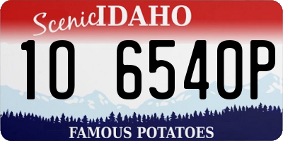 ID license plate 1O6540P