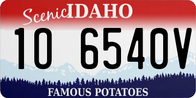 ID license plate 1O6540V