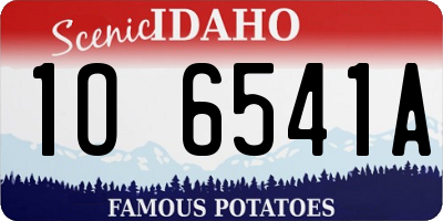 ID license plate 1O6541A