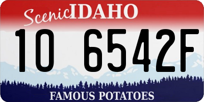 ID license plate 1O6542F