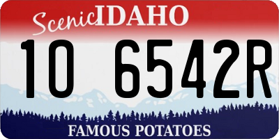 ID license plate 1O6542R