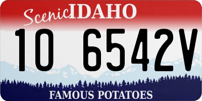 ID license plate 1O6542V