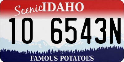 ID license plate 1O6543N