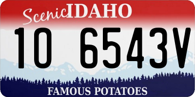 ID license plate 1O6543V