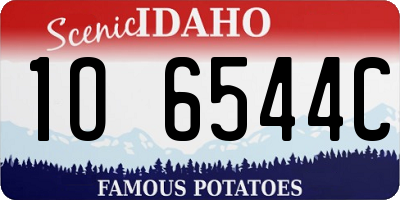 ID license plate 1O6544C