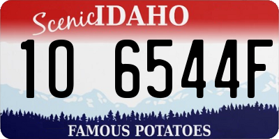 ID license plate 1O6544F