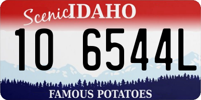 ID license plate 1O6544L