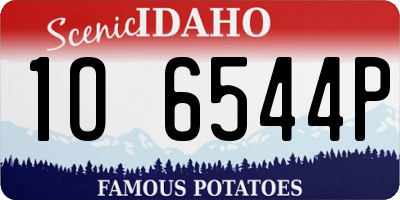 ID license plate 1O6544P