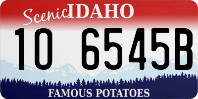 ID license plate 1O6545B