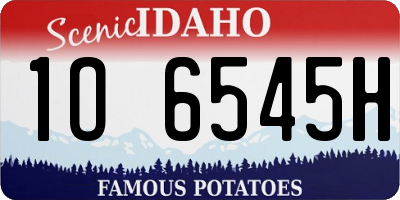 ID license plate 1O6545H