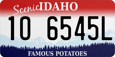 ID license plate 1O6545L