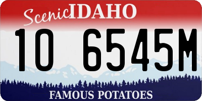 ID license plate 1O6545M