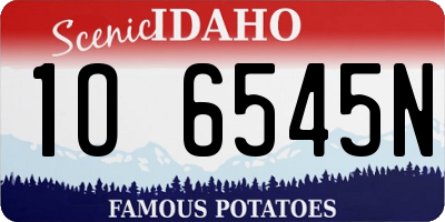 ID license plate 1O6545N