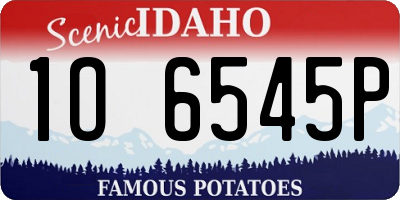 ID license plate 1O6545P