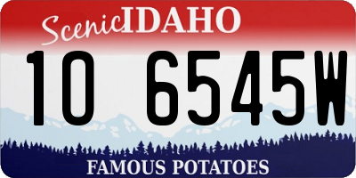 ID license plate 1O6545W