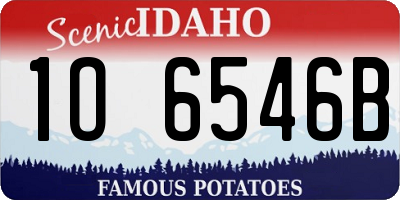 ID license plate 1O6546B
