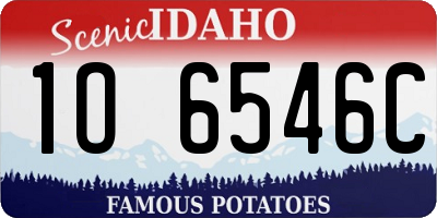 ID license plate 1O6546C