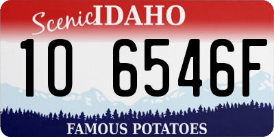 ID license plate 1O6546F