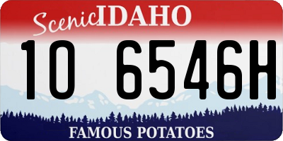 ID license plate 1O6546H