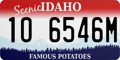 ID license plate 1O6546M