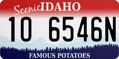 ID license plate 1O6546N
