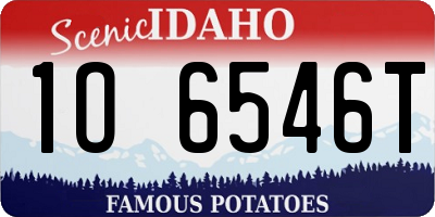 ID license plate 1O6546T