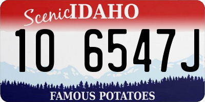 ID license plate 1O6547J