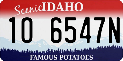 ID license plate 1O6547N