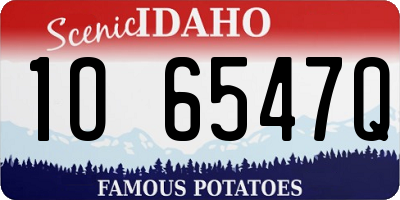 ID license plate 1O6547Q