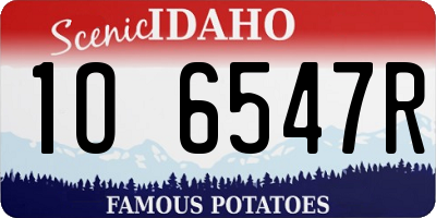 ID license plate 1O6547R