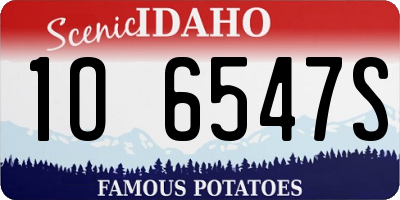 ID license plate 1O6547S