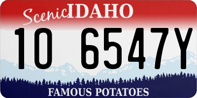 ID license plate 1O6547Y
